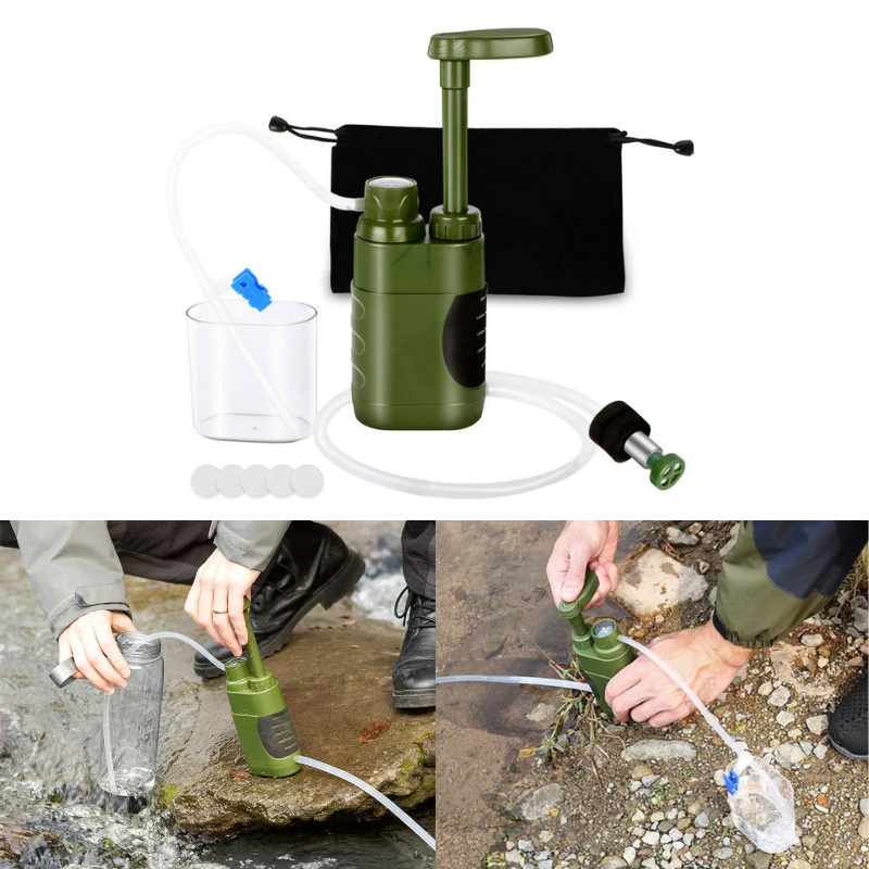 Outdoor Camping Essential Gear - Outdoor Water Filter 3-Stage Water Filter