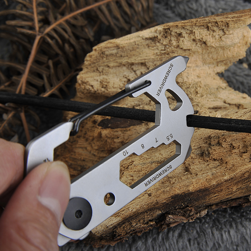 Outdoor Camping Essential Gear - Multifunction Climbing Carabiner EDC Keychain Gear