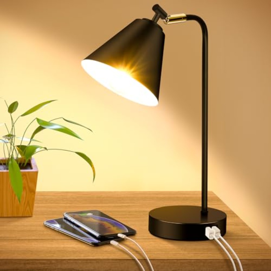 Headlamp - Industrial Dimmable Desk Lamp with 2