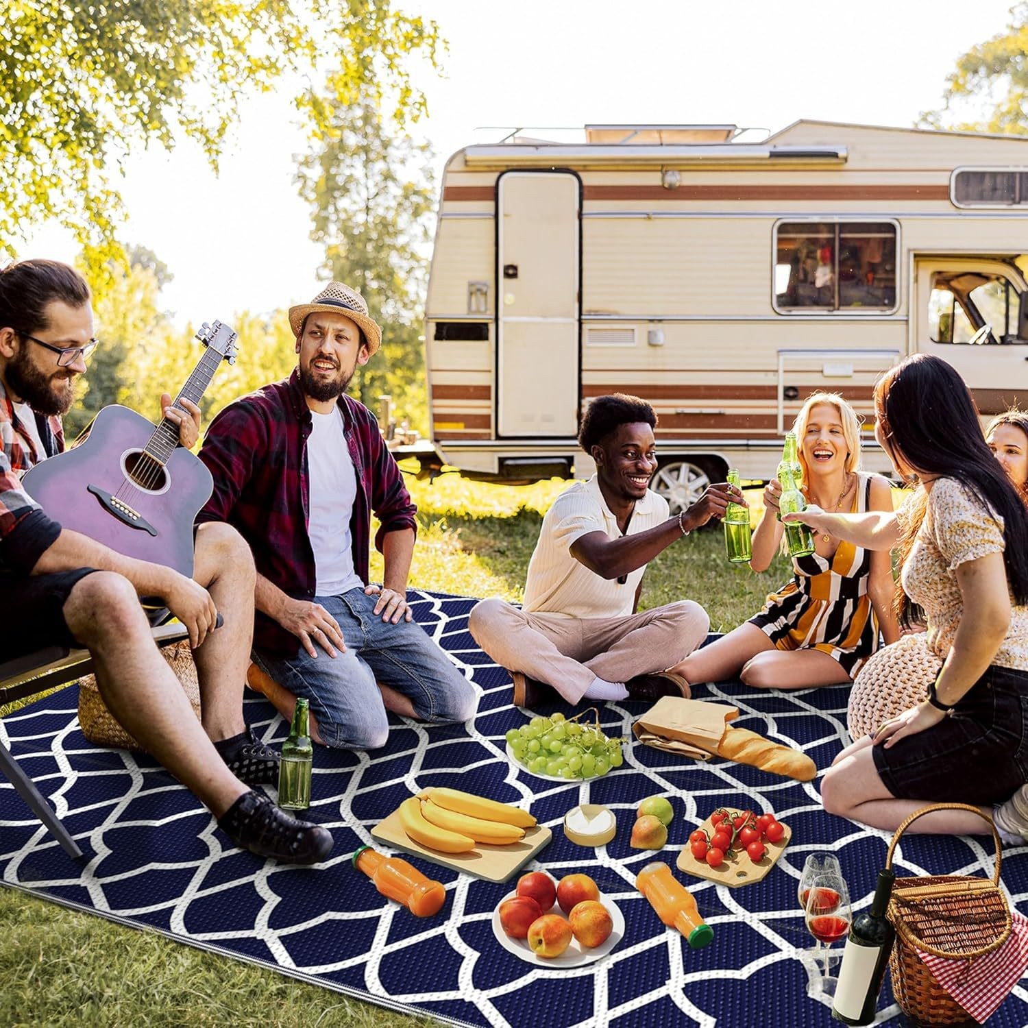 Outdoor Camping Awning - RV Awning Carpet Outdoor Camping Picnic