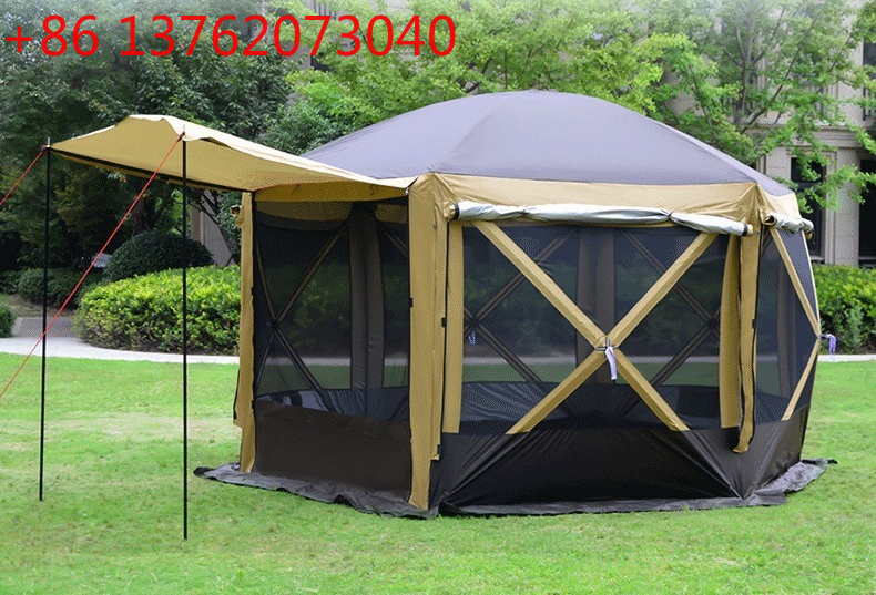 Outdoor Yurt Camping - Hexagonal tent, large canopy, automatic tent,