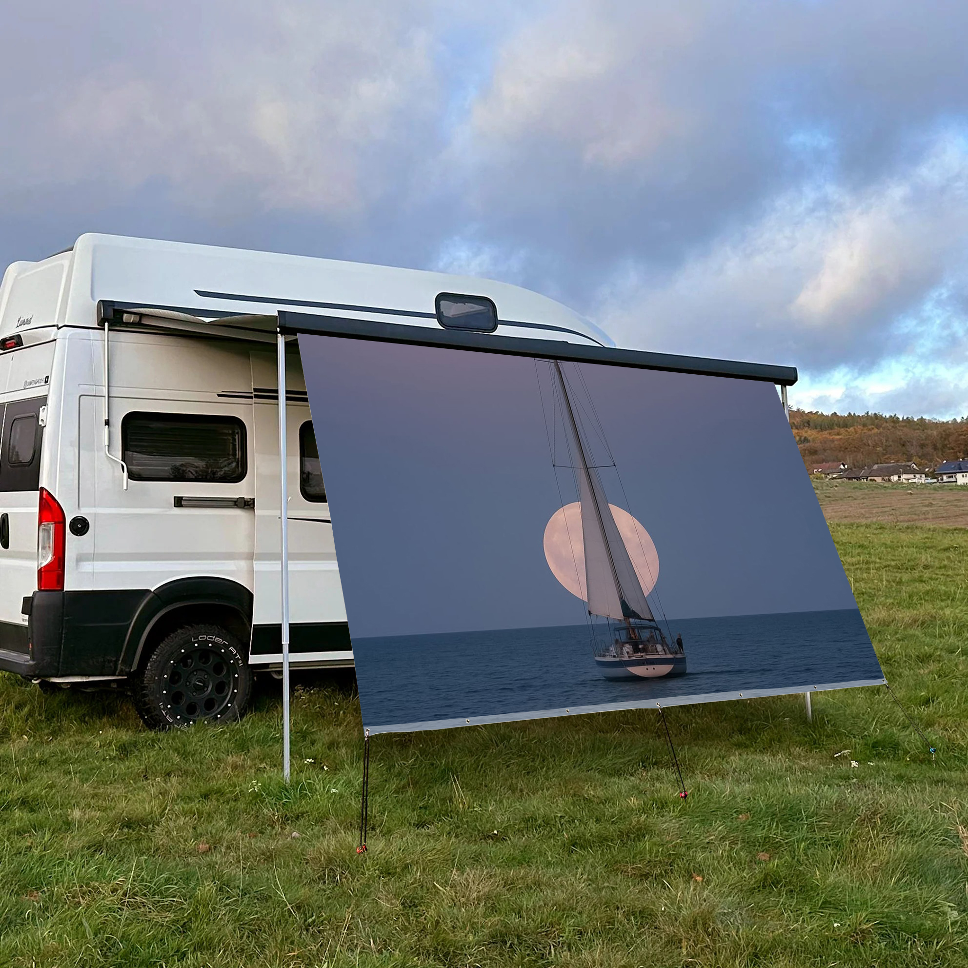 Outdoor Camping Awning - Custom Pattern UV Resistant Four-Season Camping