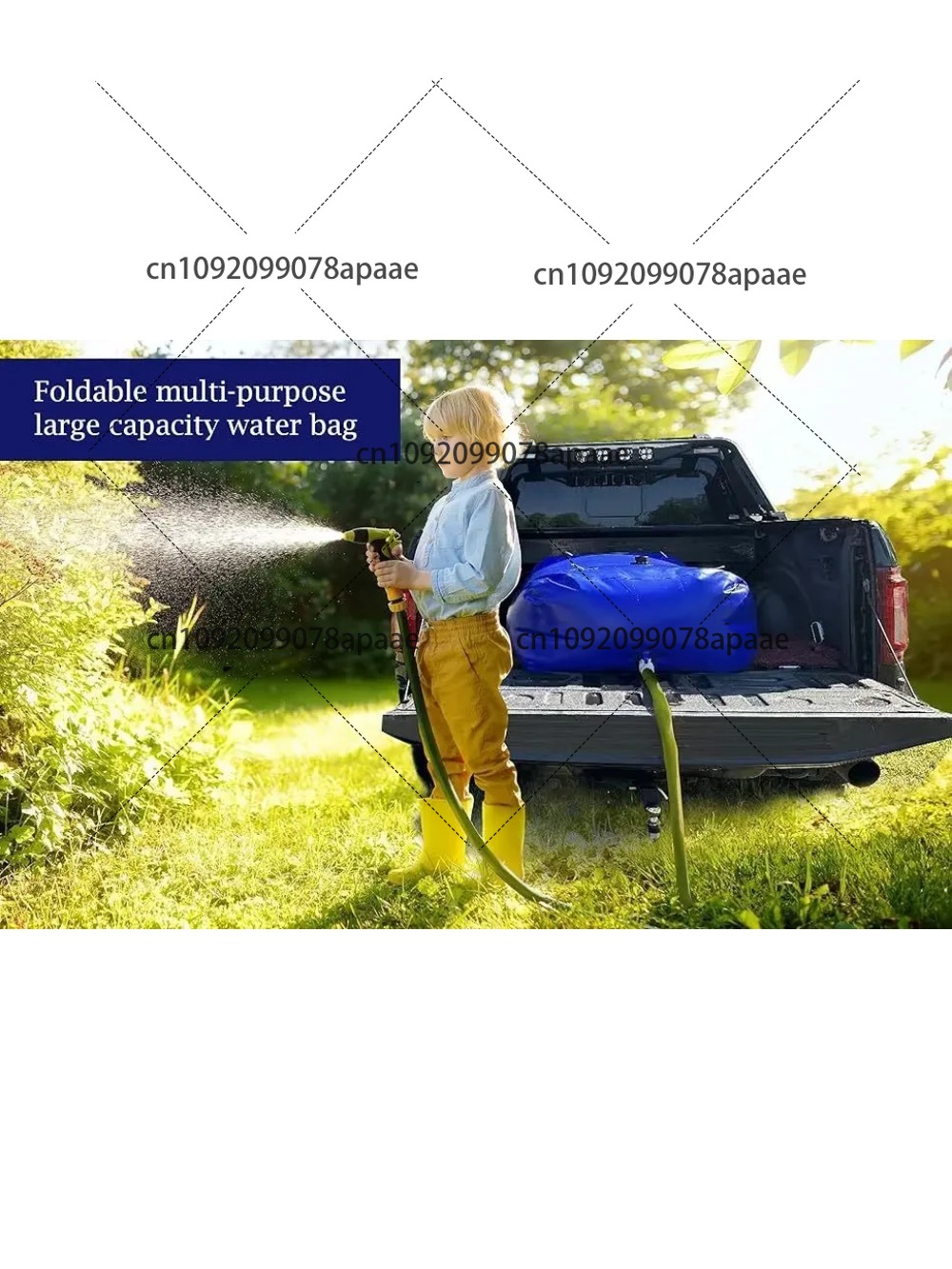 Outdoor Camping Water Tank - 110L PVC Water Storage Bag, Portable