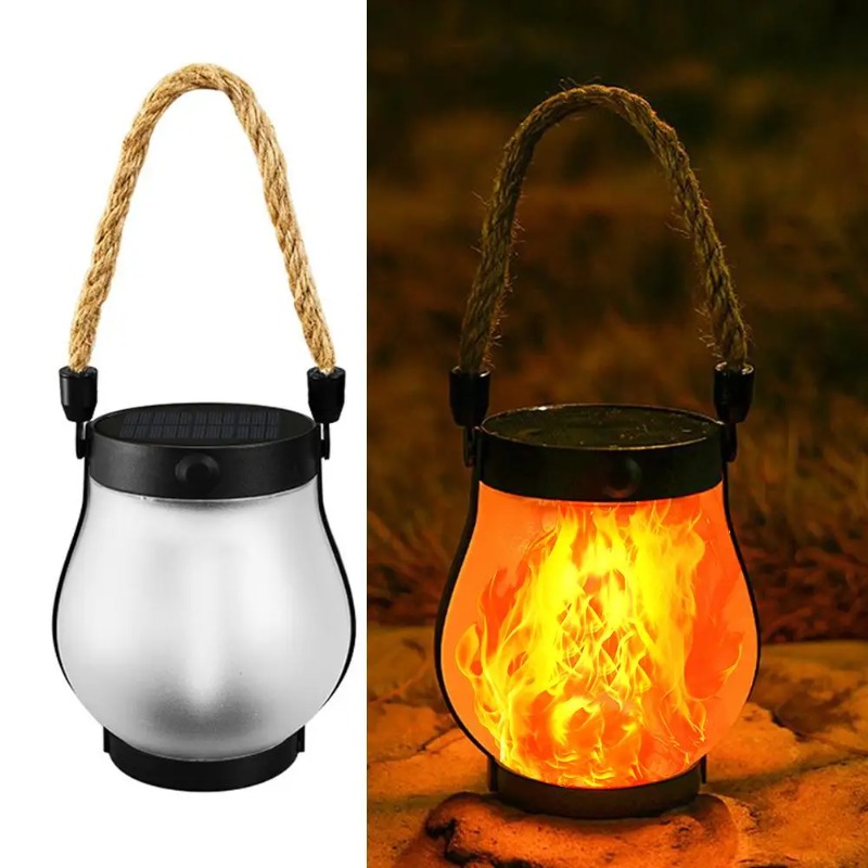 Solar Flame Lamp USB Rechargea - Camping Rope recensione e prezzo