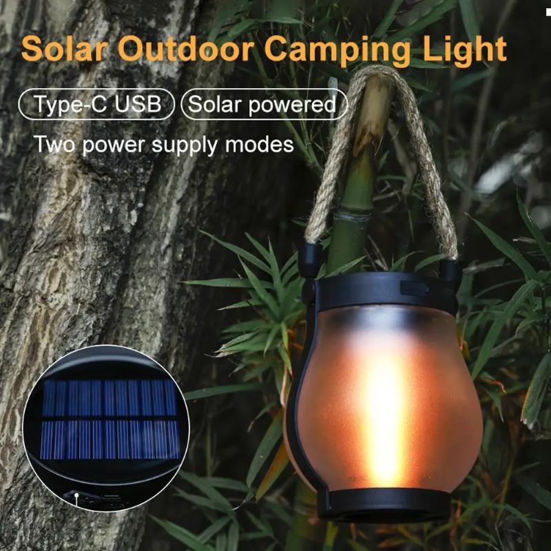 Solar Flame Lamp USB Rechargea - Camping Rope recensione e prezzo