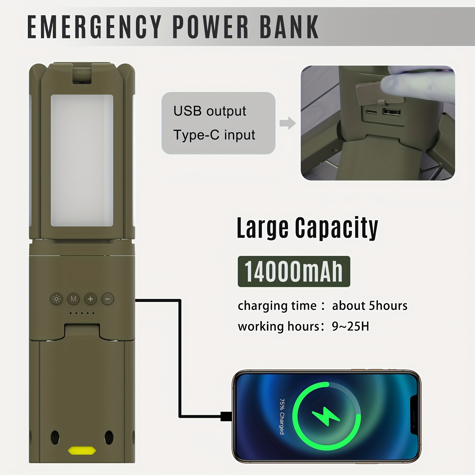 Camping Lantern, 14000mAh Rech - Outdoor Camping Direct recensione e prezzo