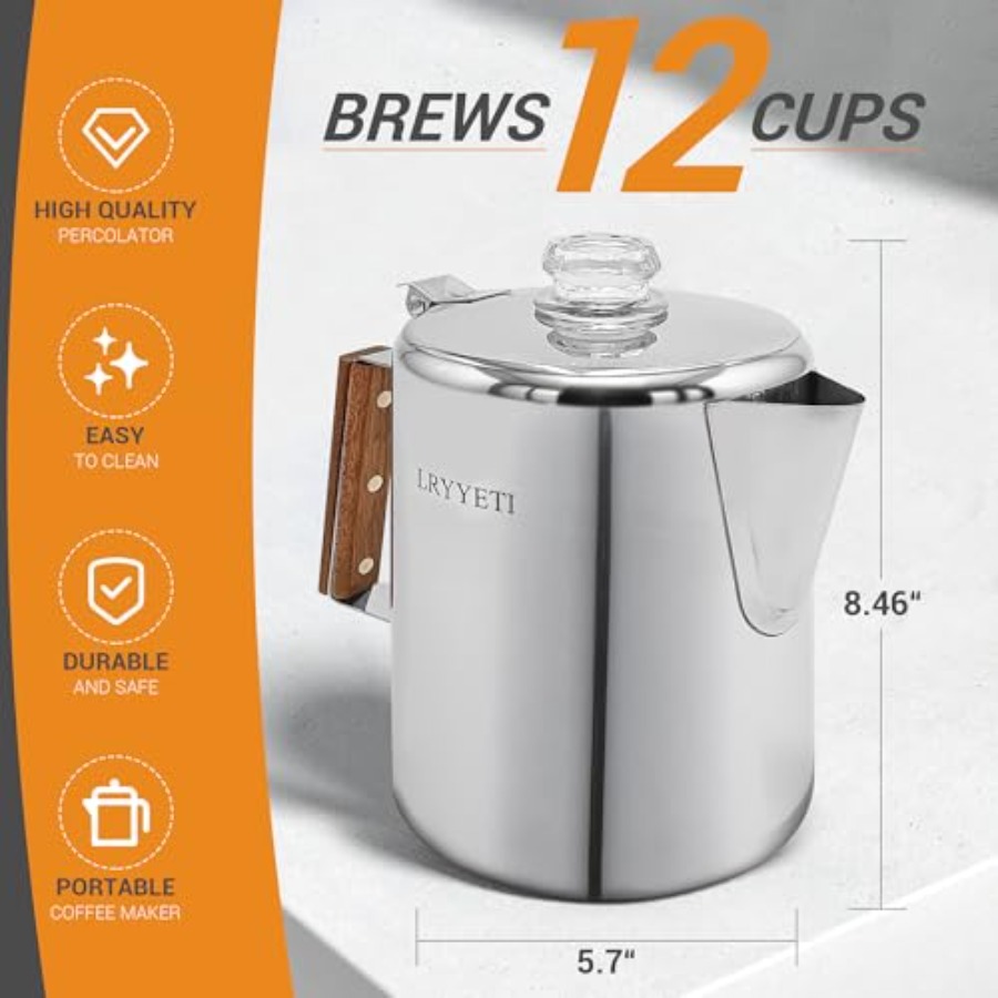 Percolator Coffee Pot Stainles - Camp Percolator Coffee recensione e prezzo