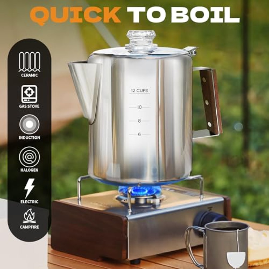 Percolator Coffee Pot Stainles - Camp Percolator Coffee recensione e prezzo