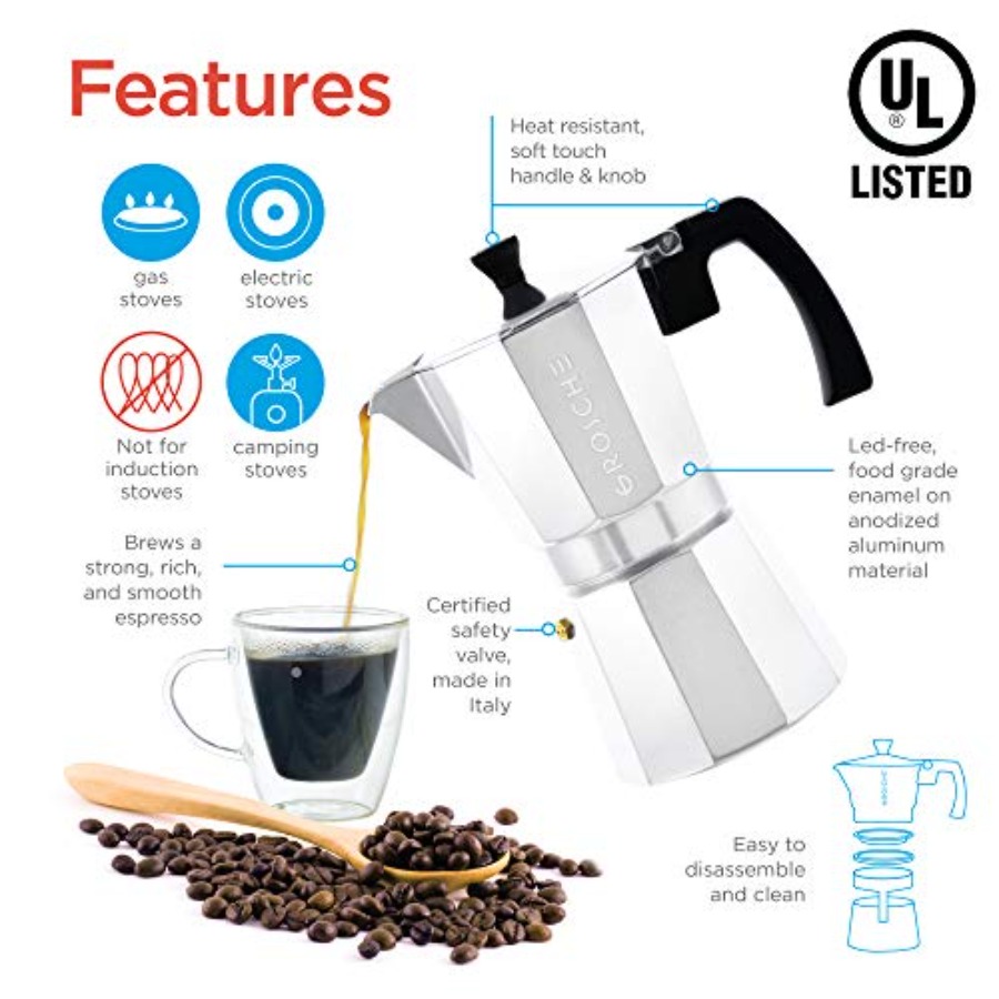 Milano Moka Pot 9 Espresso Cup - Camp Percolator Coffee recensione e prezzo