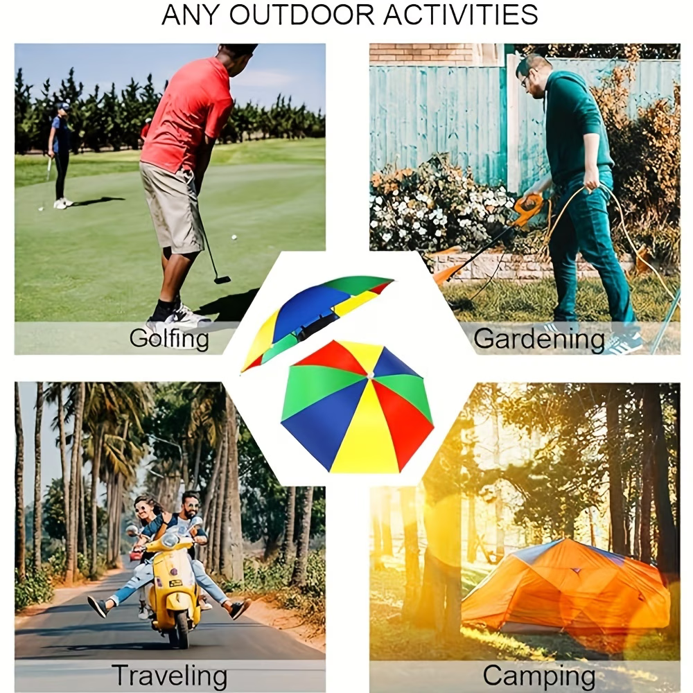 Elastic Headband Umbrella Hat, - Outdoor Camping Hat recensione e prezzo