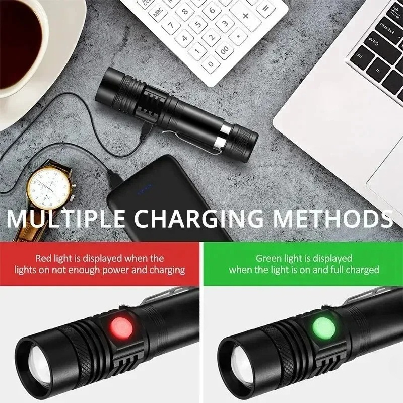 T6 LED Rechargeable Flashlight - Headlamp recensione e prezzo
