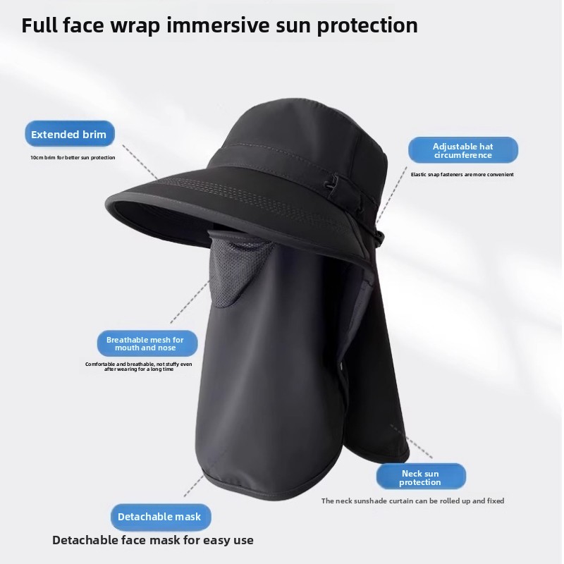 Full Coverage Sun Hat with Fac - Outdoor Camping Hat recensione e prezzo
