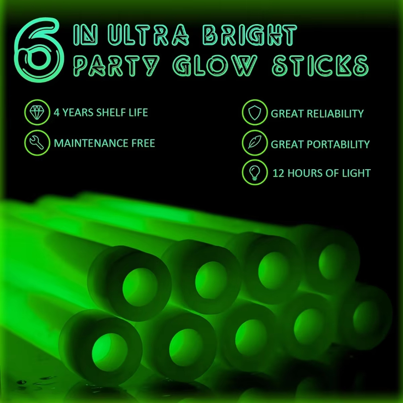 6-12PCS LED Glow Stick with Ho - Glow Sticks Survival recensione e prezzo