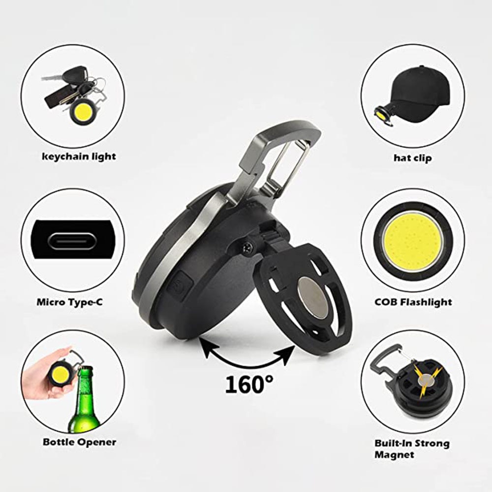 Portable COB Keychain Flashlig - Outdoor Camping Water Tank recensione e prezzo