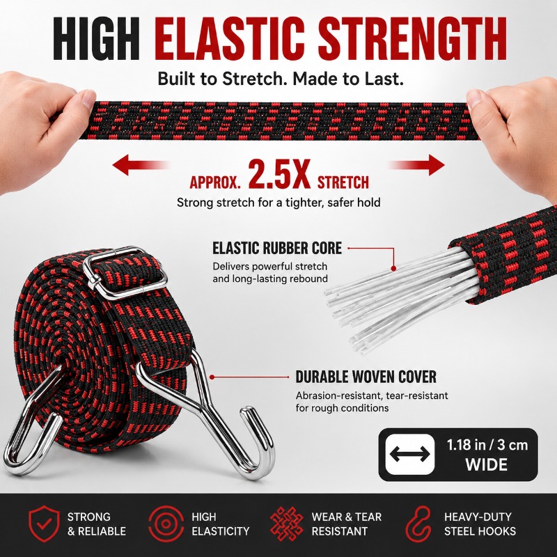 3cm Wide Elastic Cargo Strap 1 - Camping Rope recensione e prezzo