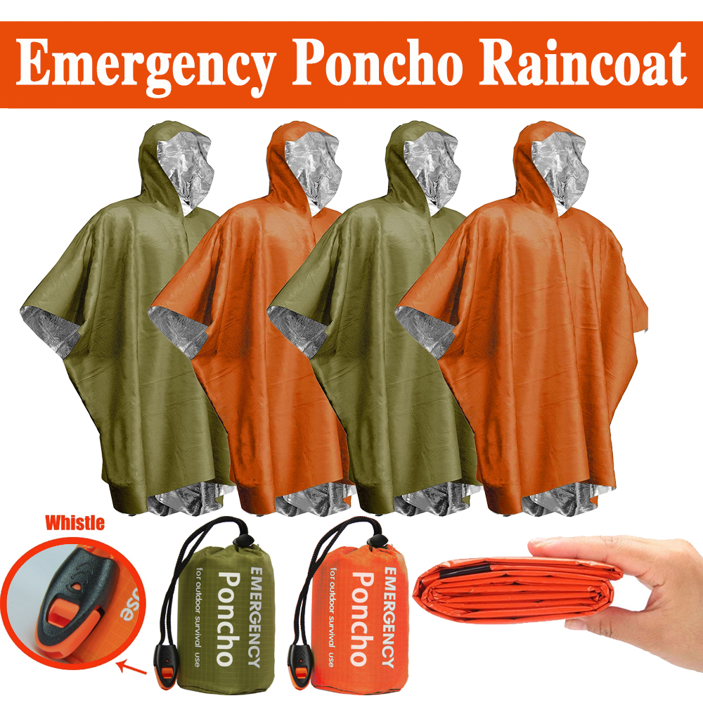 Emergency Rain Poncho Thermal  - Outdoor Camping Essential Gear recensione e prezzo