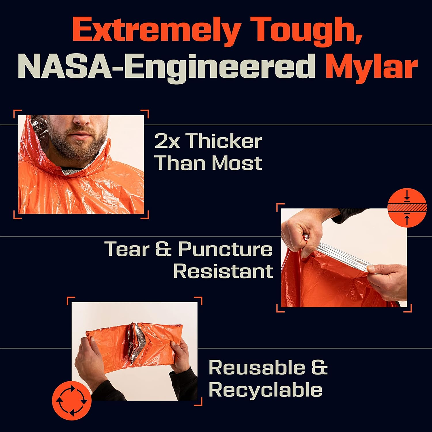 Emergency Rain Poncho Thermal  - Outdoor Camping Essential Gear recensione e prezzo