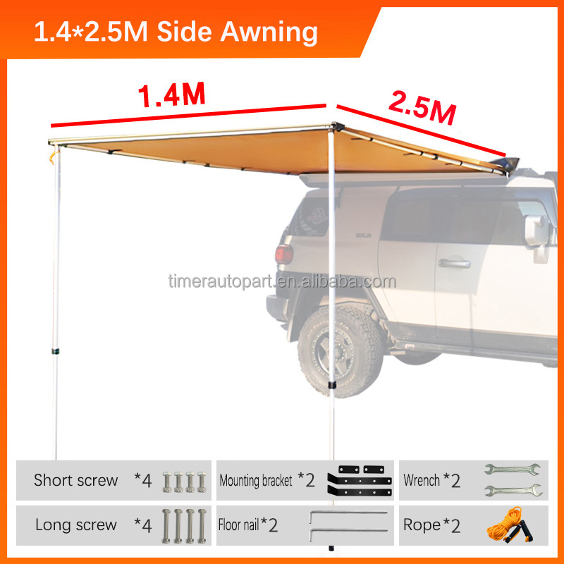Custom Logo Sunscreen Car Awni - Outdoor Camping Awning recensione e prezzo