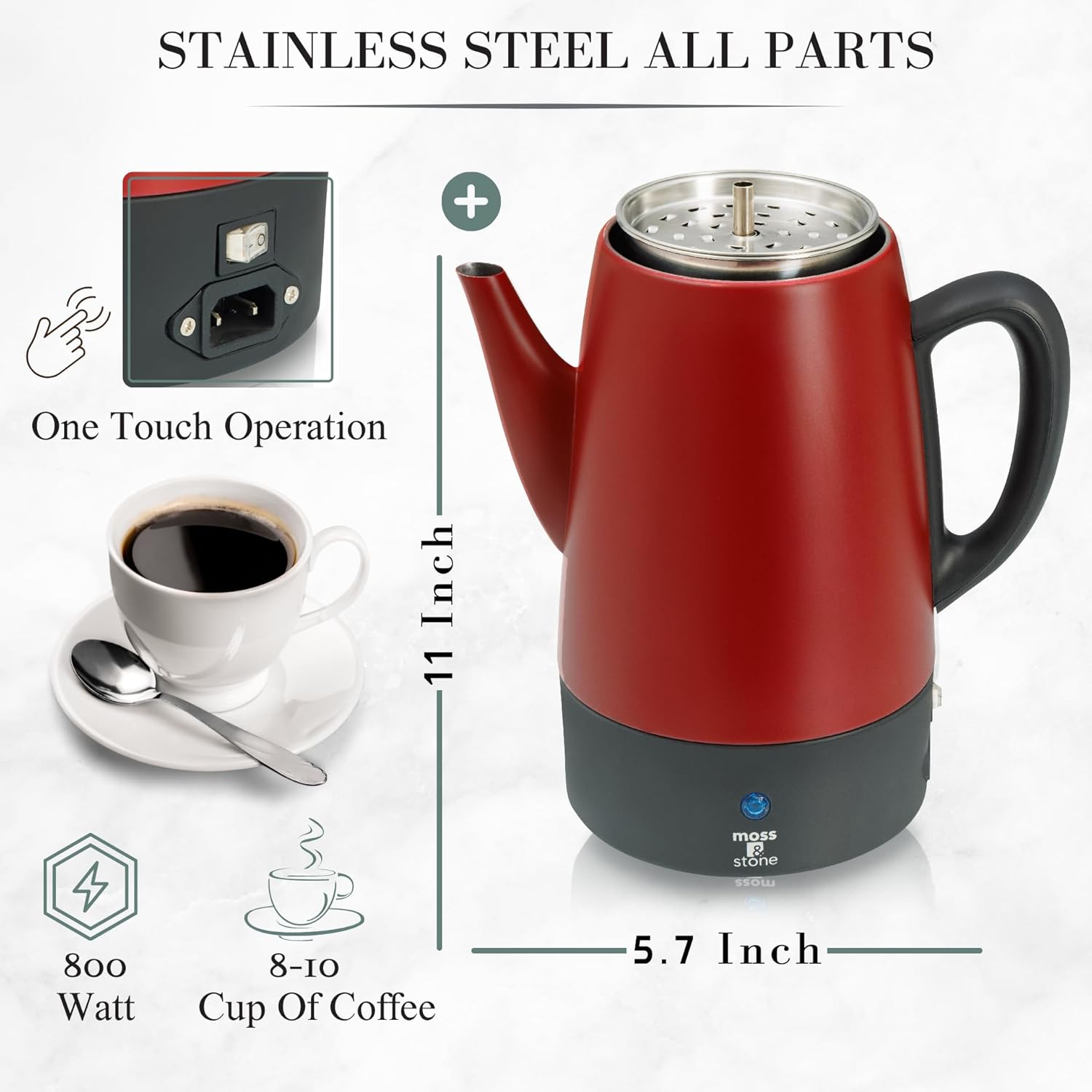 Red Electric Coffee Percolator - Camp Percolator Coffee recensione e prezzo