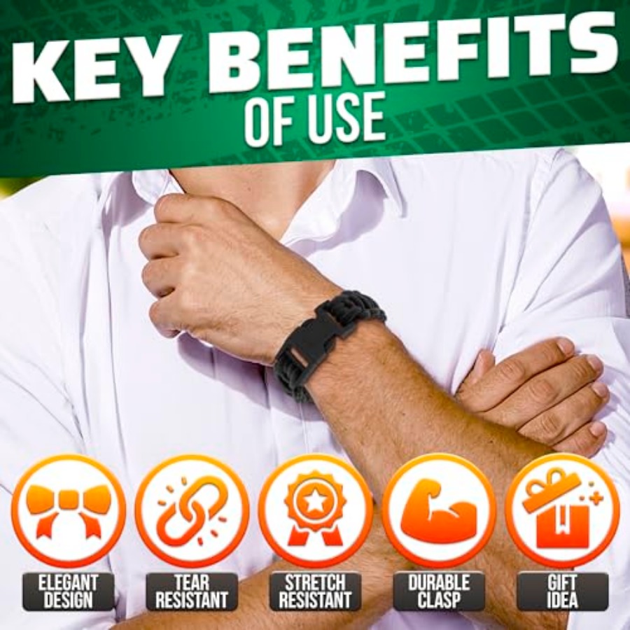 Paracord Bracelets for Men and - Fire Starter Flint recensione e prezzo