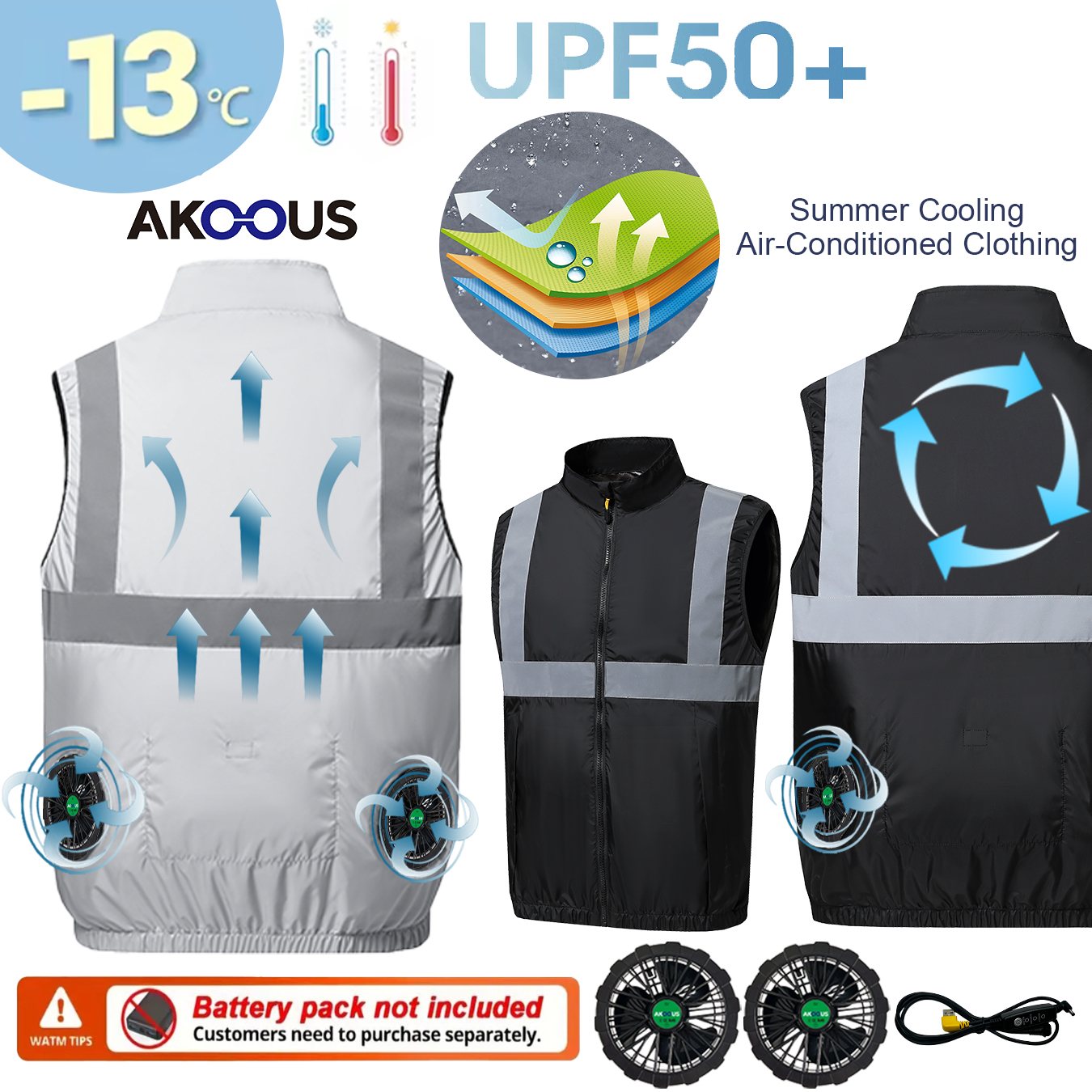 12V/5V USB Sleeveless Breathab - Outdoor Camping Air Conditioner recensione e prezzo