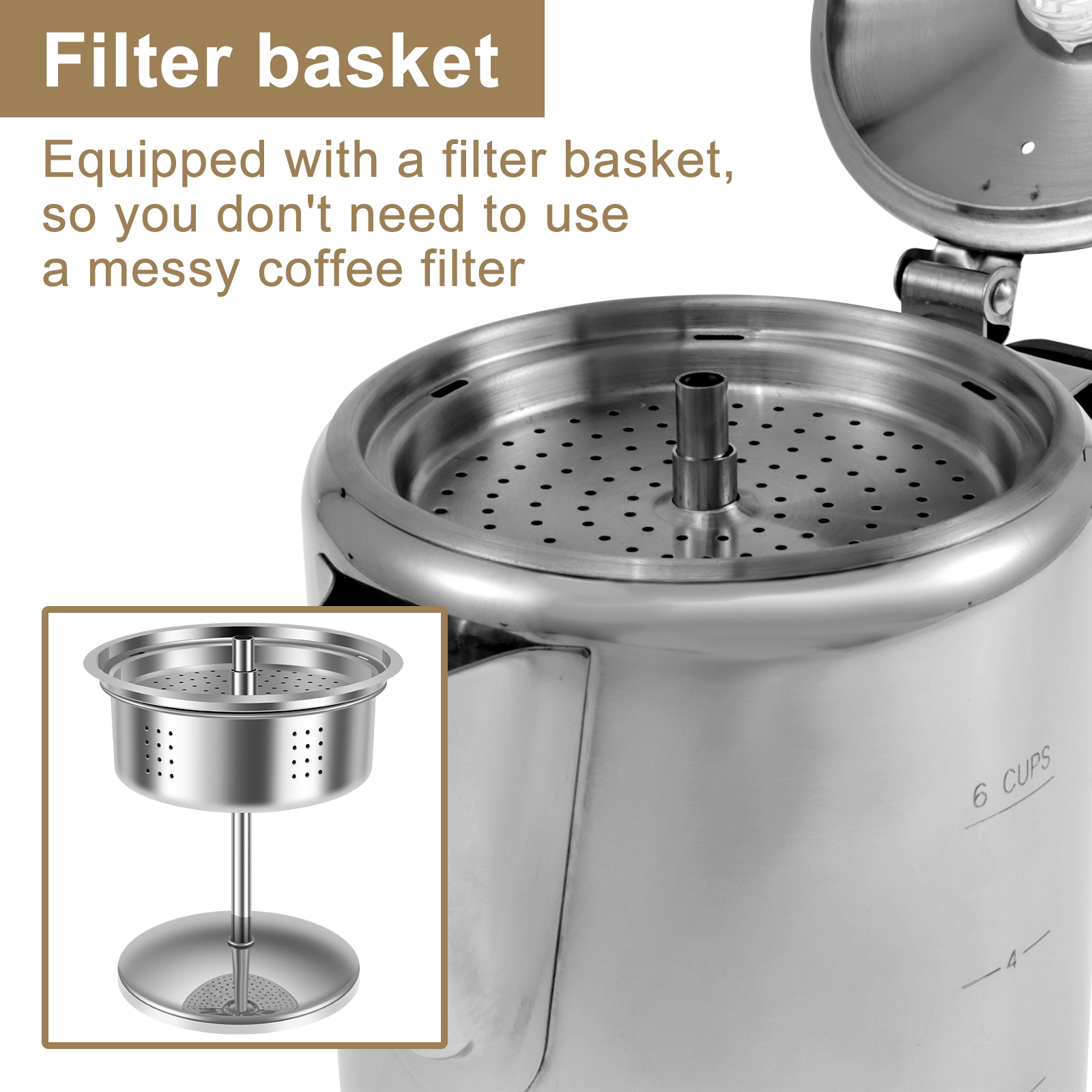 Stainless Steel Coffee Percola - Camp Percolator Coffee recensione e prezzo