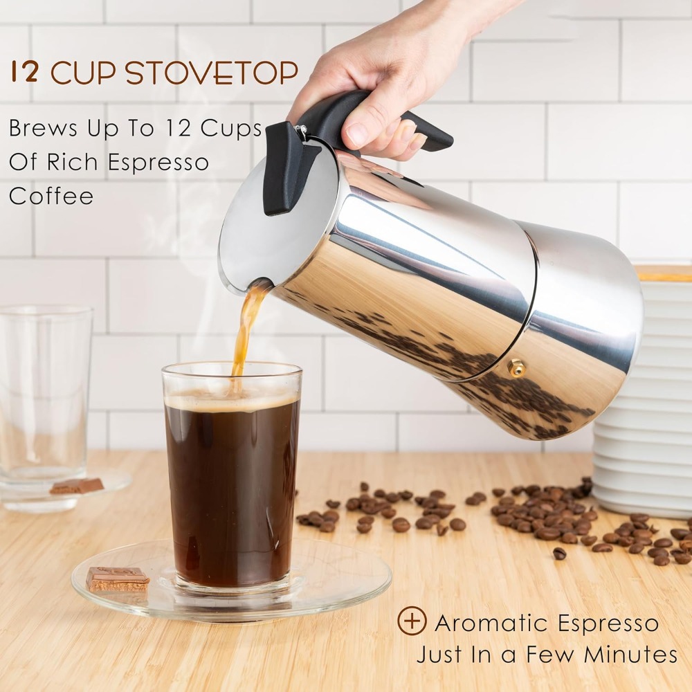12 Cup Stovetop Espresso Maker - Camp Percolator Coffee recensione e prezzo