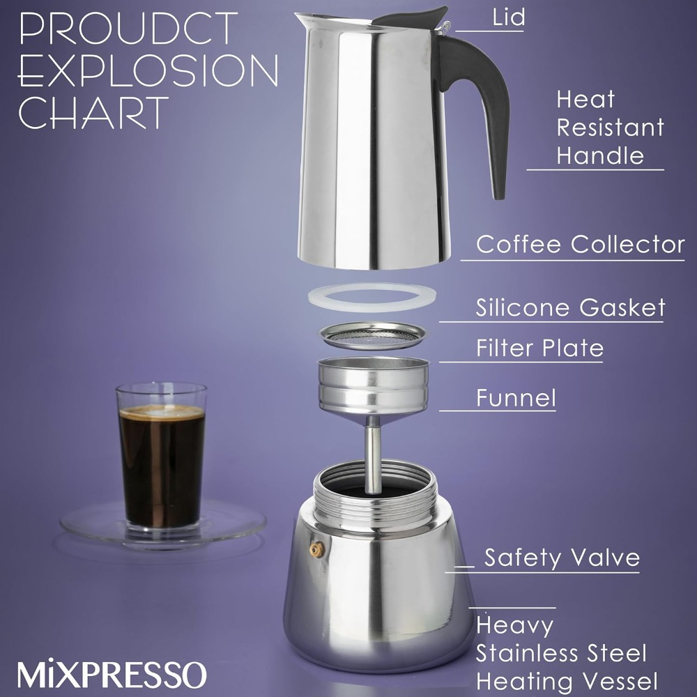 12 Cup Stovetop Espresso Maker - Camp Percolator Coffee recensione e prezzo