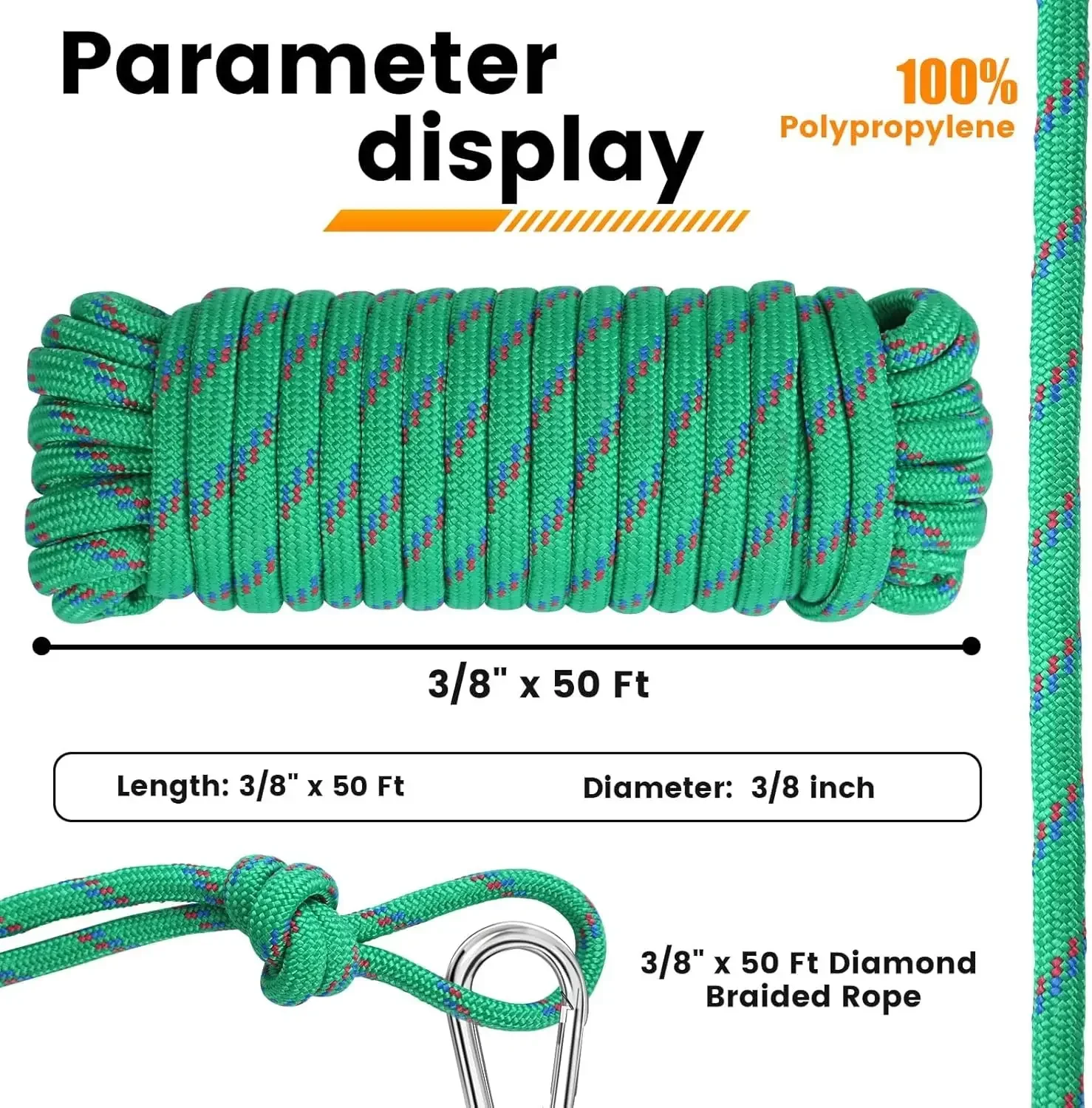 Diamond Braided Polypropylene  - Camping Rope recensione e prezzo