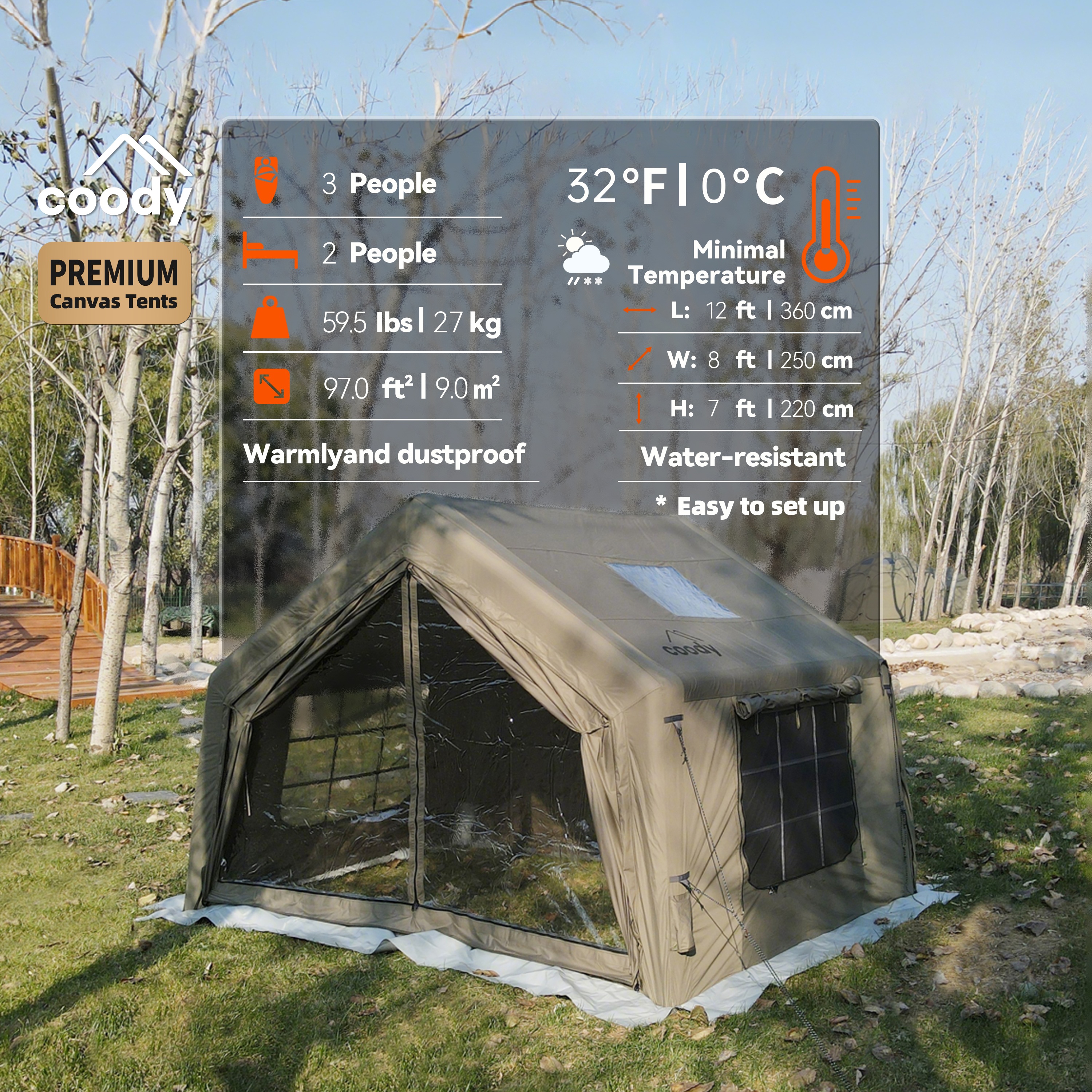 9.0 Air Tent-Army Green High Q - Camping Zelt Outdoor recensione e prezzo