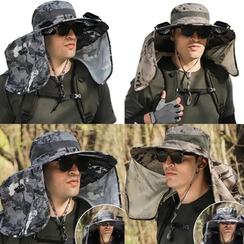 Solar Fan Hat Dual USB Recharg - Outdoor Camping Hat recensione e prezzo