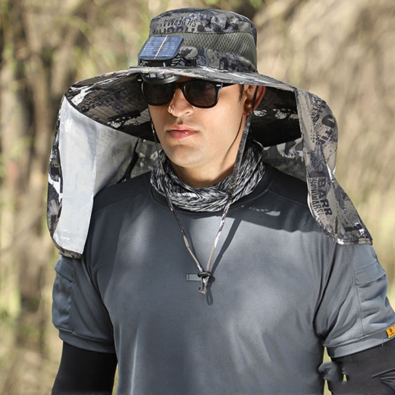 Solar Fan Hat Dual USB Recharg - Outdoor Camping Hat recensione e prezzo