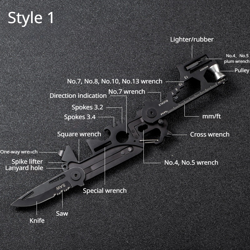 Multifunctional Outdoor Tool C - Outdoor Camping Essential Gear recensione e prezzo