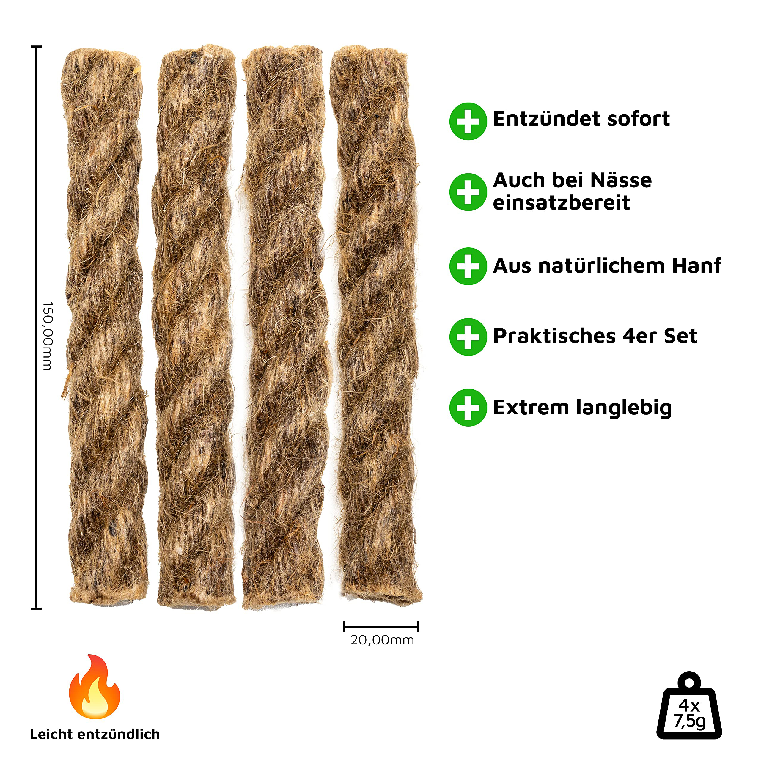 Tinder Rope Natural Tinder Fir - Fire Starter Flint recensione e prezzo