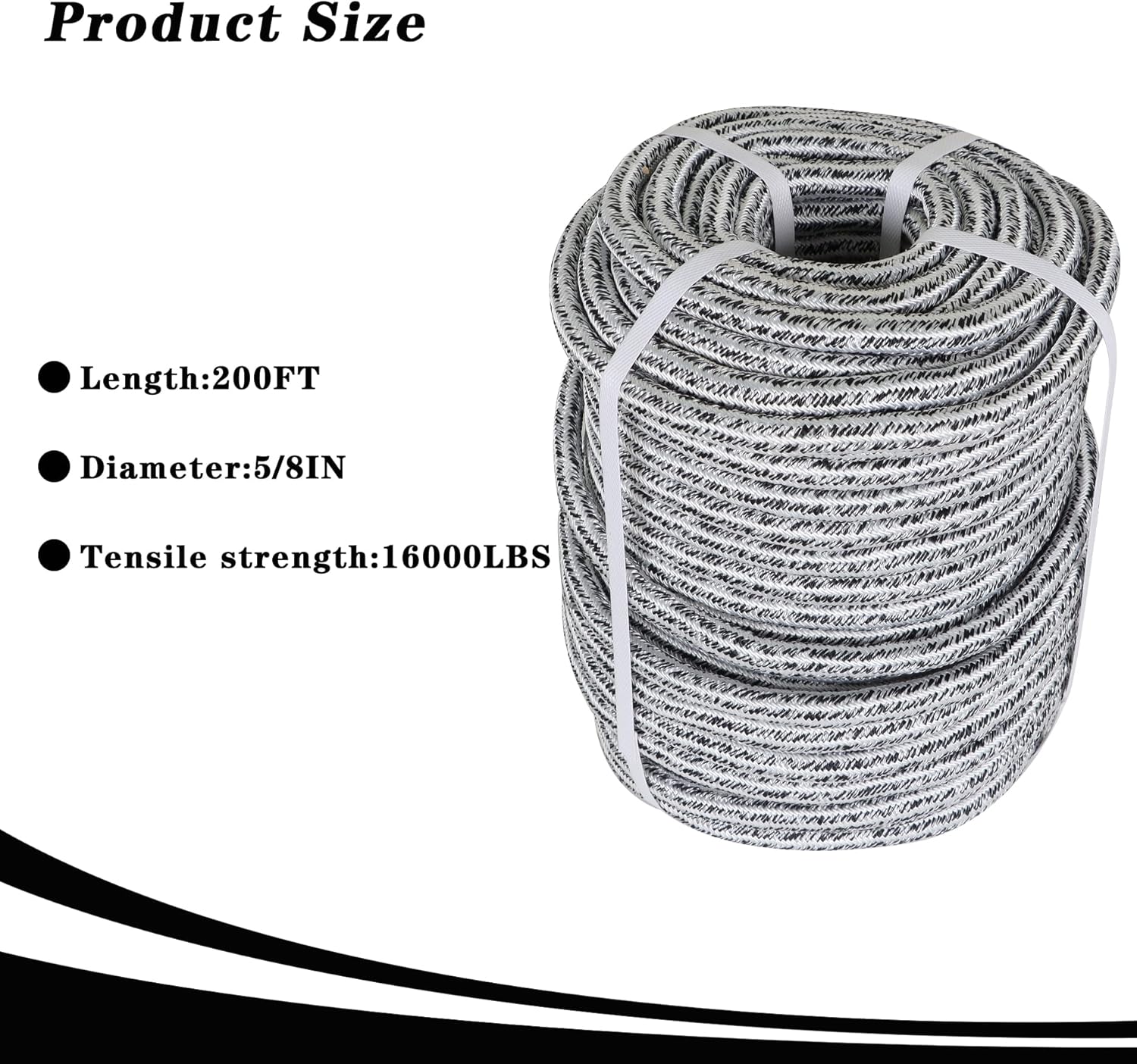 5/8 x 200FT Heavy Duty Braided - Camping Rope recensione e prezzo