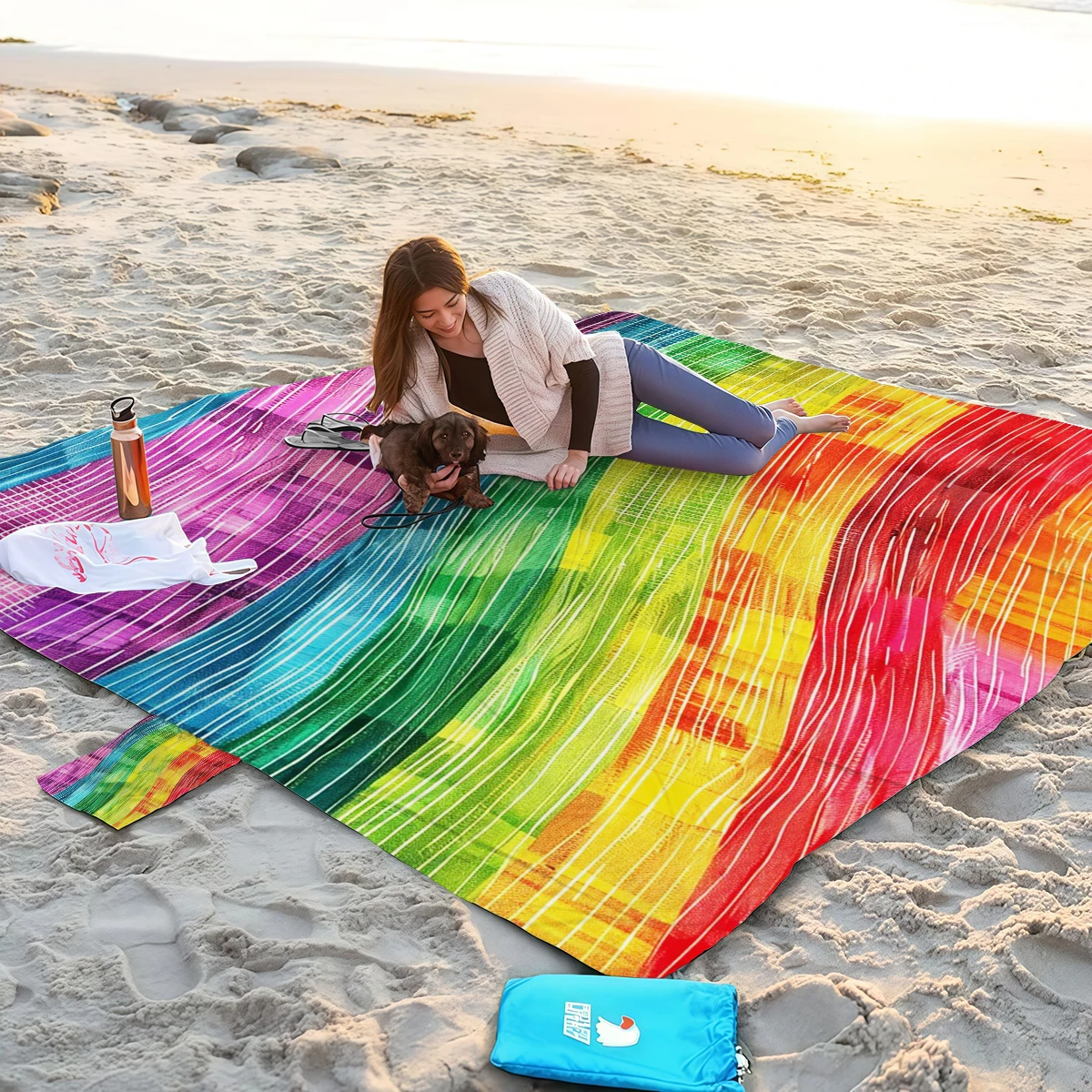 200x240cm Rainbow Beach Mat Sa - Outdoor Camping Mats Large recensione e prezzo