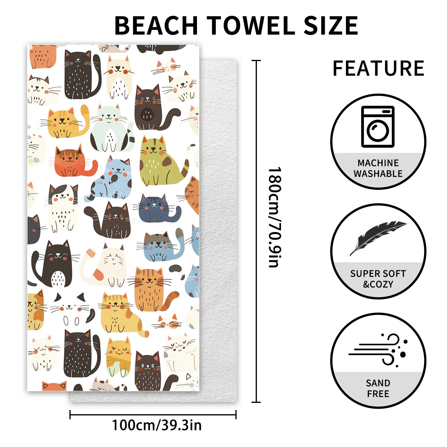 1PC Large Size Beach Blanket M - Outdoor Camping Mats Large recensione e prezzo