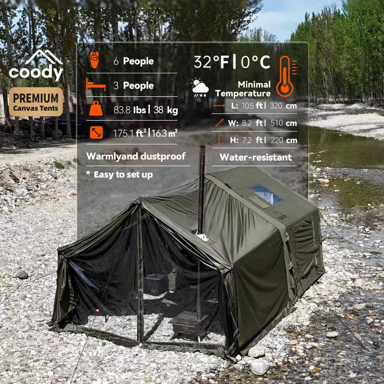 8.0+Framed Foyer Air Tent-Army - Camping Zelt Outdoor recensione e prezzo