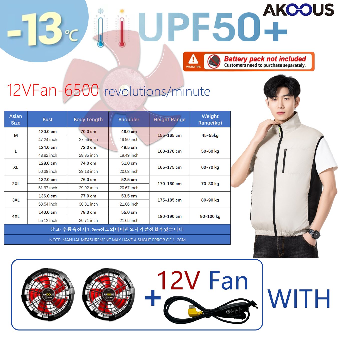 12V 5V USB Cooling Fan Vest Me - Outdoor Camping Air Conditioner recensione e prezzo