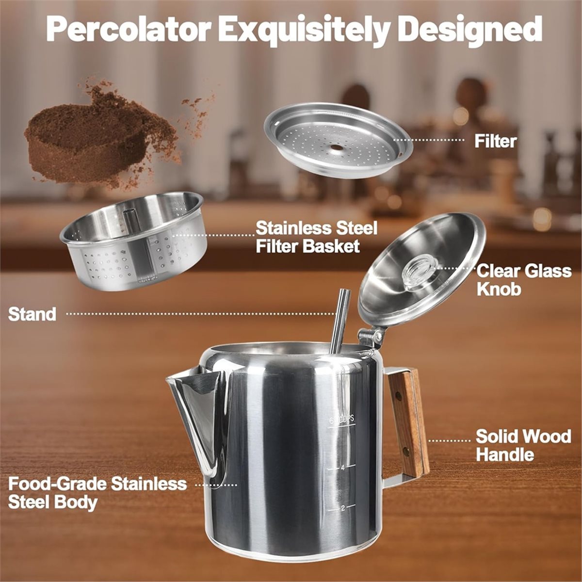 6 Cup Percolator 304 Stainless - Camp Percolator Coffee recensione e prezzo