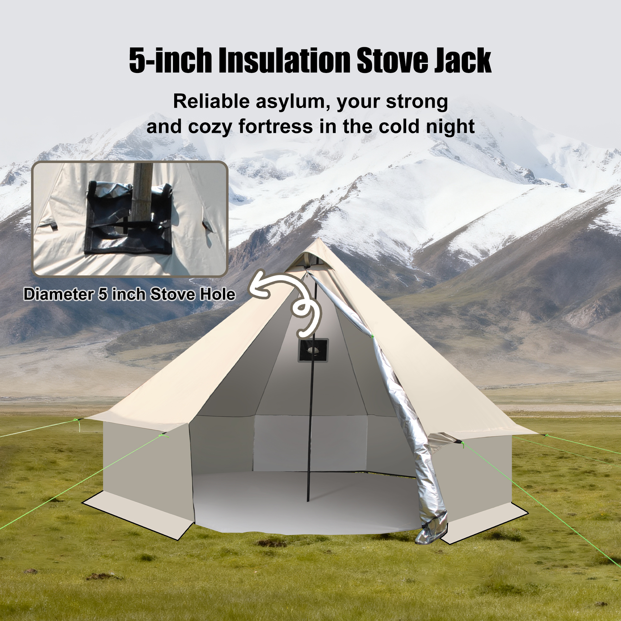 6-8 Person Yurt Oxford Pyramid - Outdoor Yurt Camping recensione e prezzo