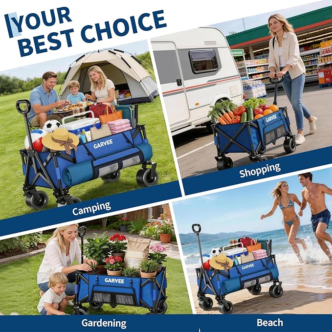 Outdoor Wagon Carts Foldable,  - Camping Rope recensione e prezzo